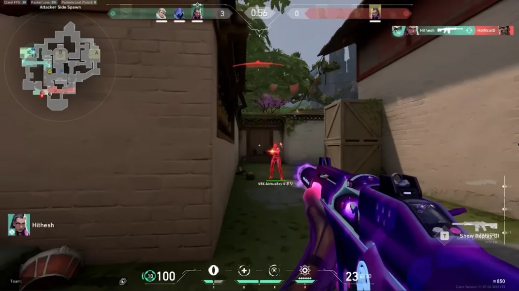 Valorant Cheats ESP — enemy agent highlight through walls